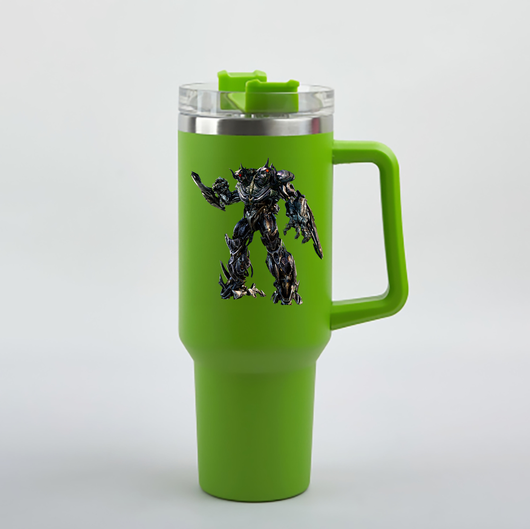 （画像用） Transformers トランスフォーマー 1200mL車用タンブラー - クリスタルステッカー（プラスチックストロー付き）